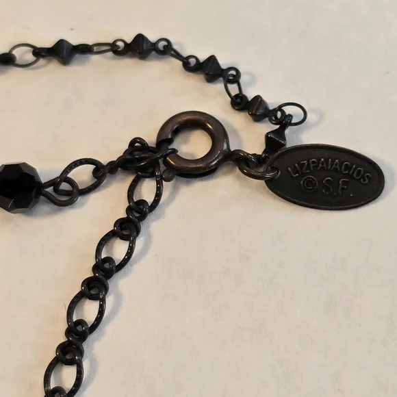 LIZ PALACIOS Black ROSE Pendant Necklace - Picture 6 of 10